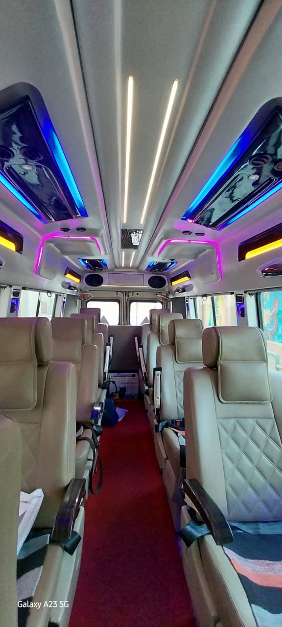 Luxury 12 Seater Tempo Traveller Interior