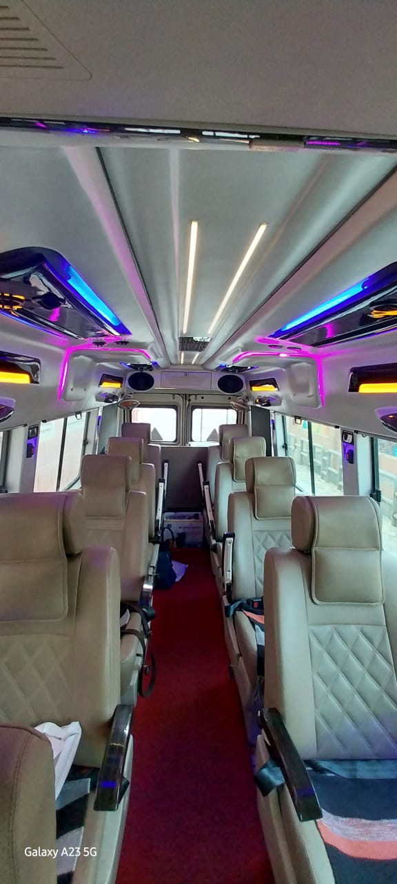 12 Seater Maharaja Tempo Traveller Interior