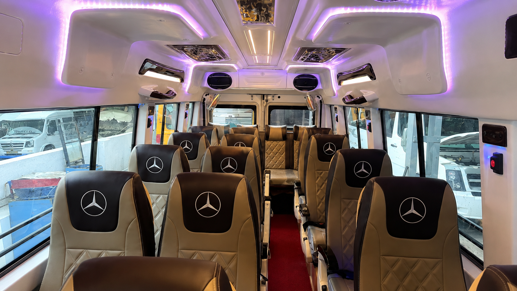 Luxury 16 Seater Tempo Traveller Interior