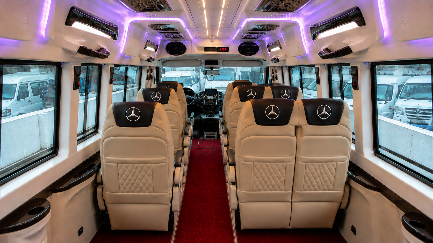 Luxury 16 Seater Tempo Traveller Cabin